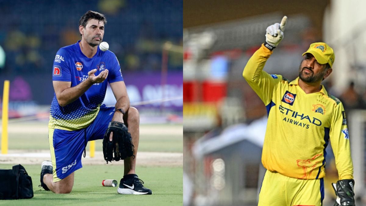 CSK head coach Stephen Fleming (L) and former captain MS Dhoni in frame. (Getty) CSK head coach Stephen Fleming (L) and former captain MS Dhoni in frame. (Getty)