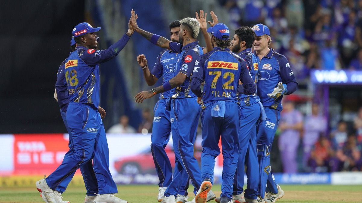 Mumbai Indians' players celebrate in this frame. (X) Mumbai Indians' players celebrate in this frame. (X)