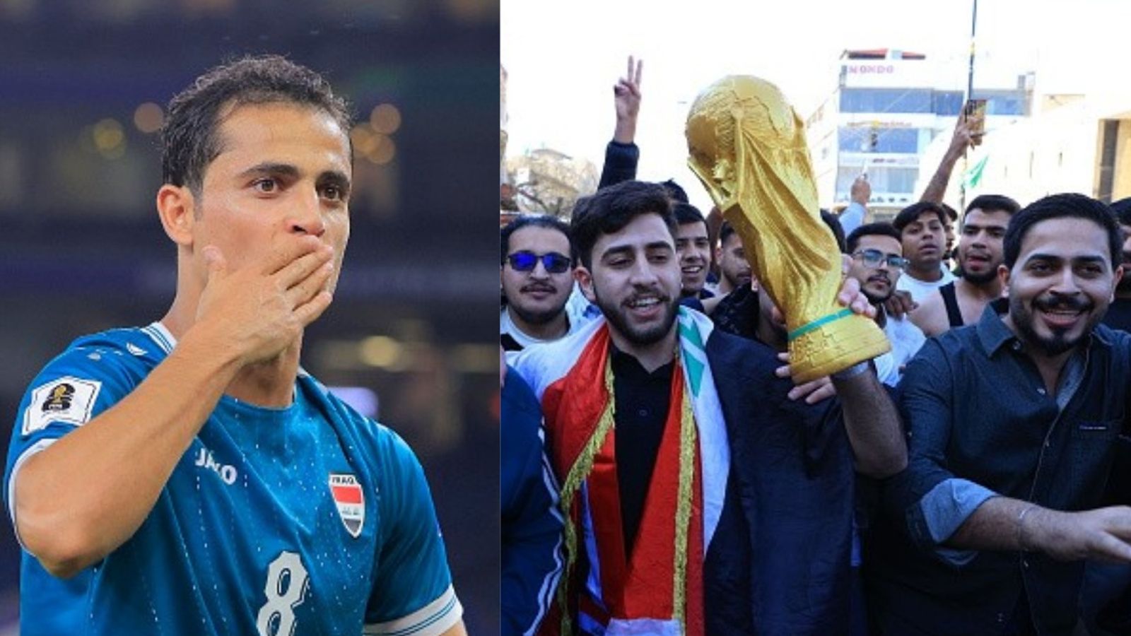 Watch: Wild celebrations as Iraq secures final FIFA World Cup spot after 40 years in thrilling showdown Iraq players and fans in the frame (Images via Getty)