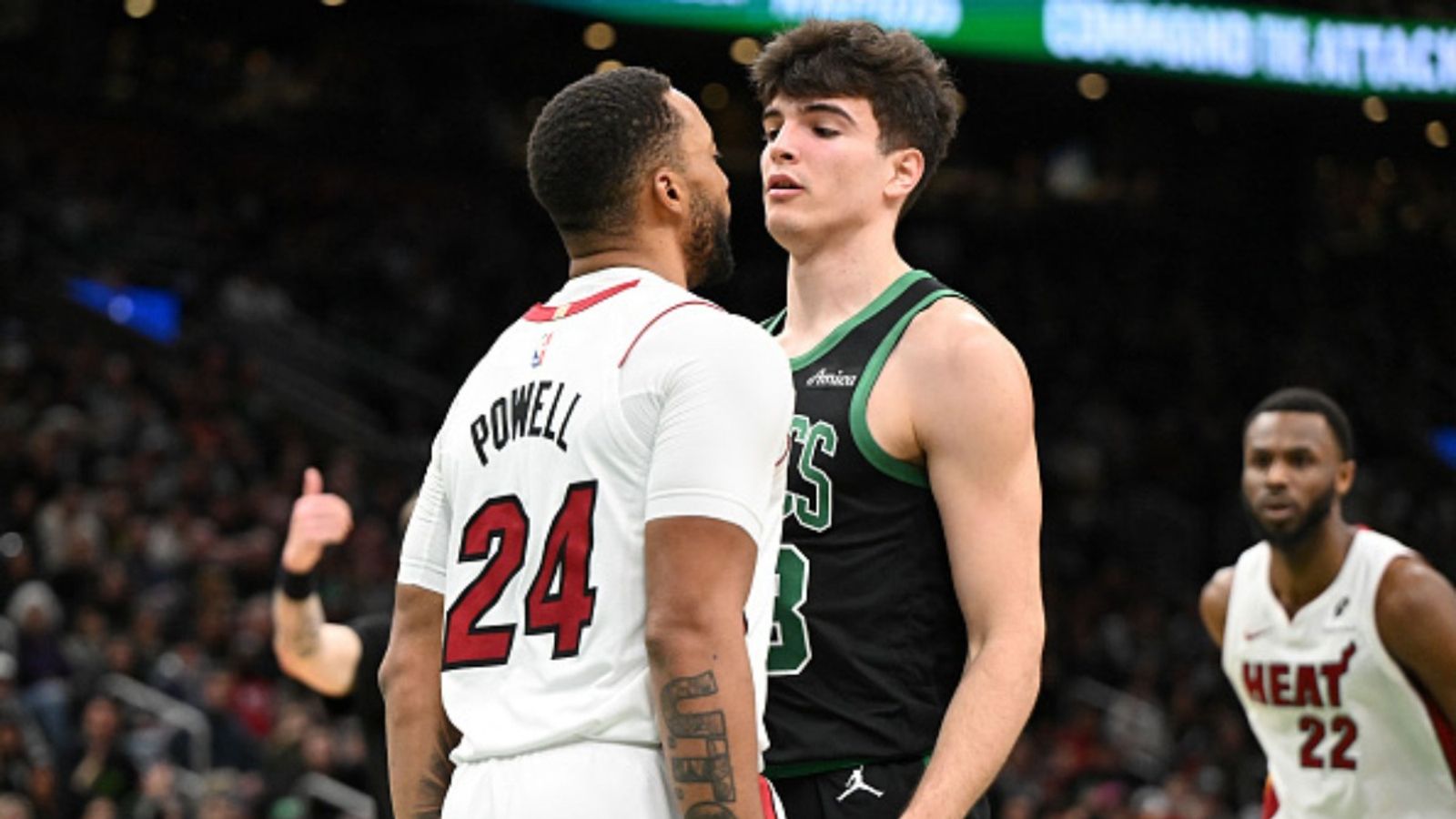 Celtics vs Heat schedule: Date, time, live stream, and more on NBA 2025-26 season (April 1) Celtics vs Heat in the frame (Image via Getty)