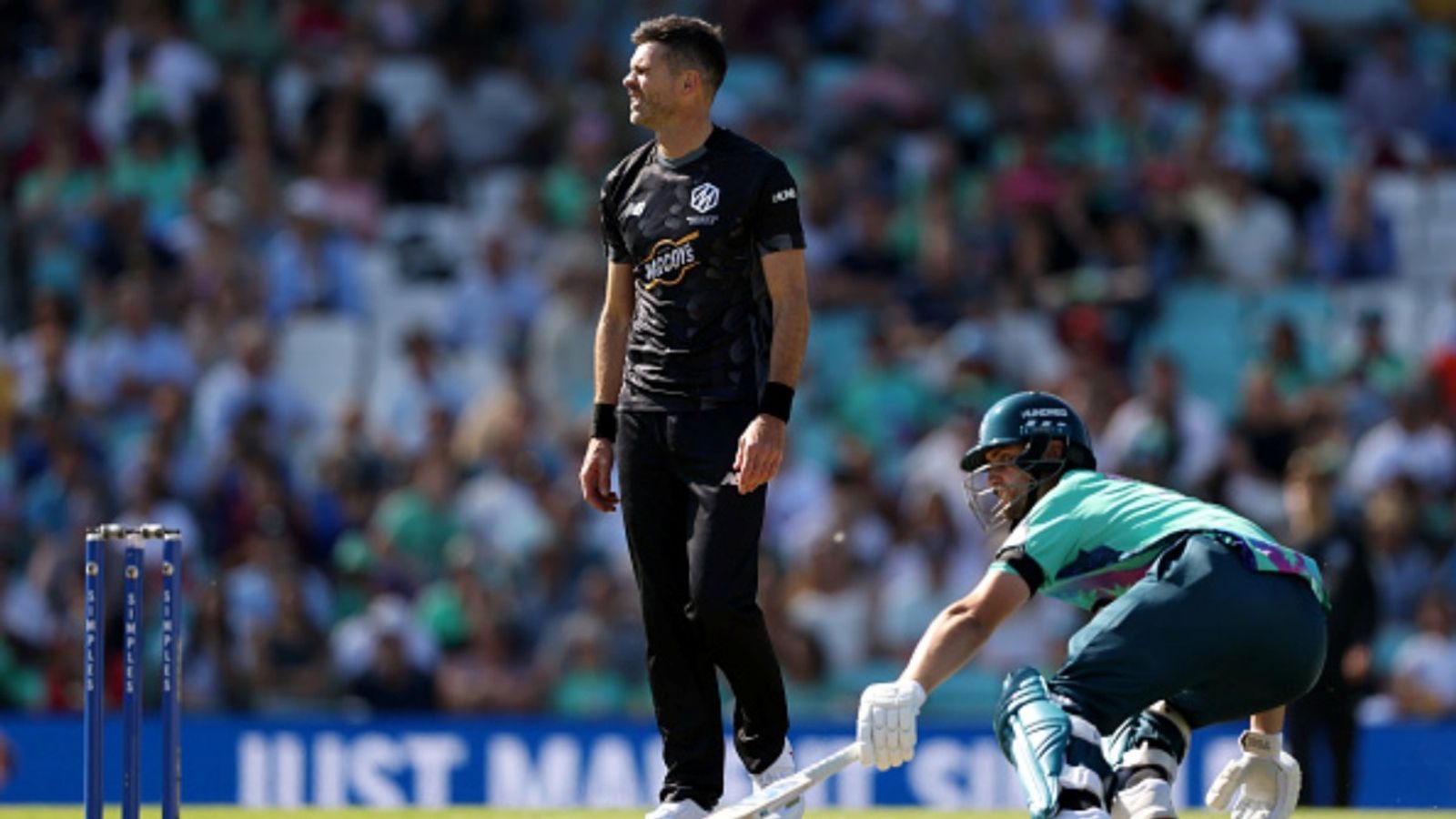 James Anderson reveals he hated 'every minute of The Hundred' debut season, wants to be on holiday during next edition James Anderson of Manchester Originals looks on as Will Jacks of Oval Invincibles scores runs during the The Hundred match at The Kia Oval on August 09, 2025 in London, England.