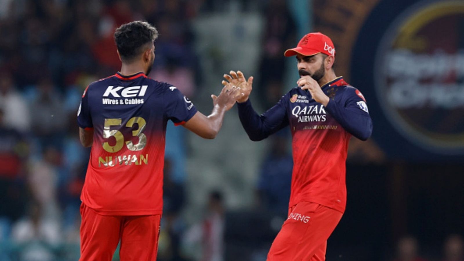 Denied NOC by SLC, RCB's Nuwan Thushara asks court to intervene to play IPL 2026: Report Nuwan Thushara of RCB celebrates the wicket of Matthew Breetzke of LSG during the 2025 IPL match at Ekana Cricket Stadium on May 27, 2025, in Lucknow, India.