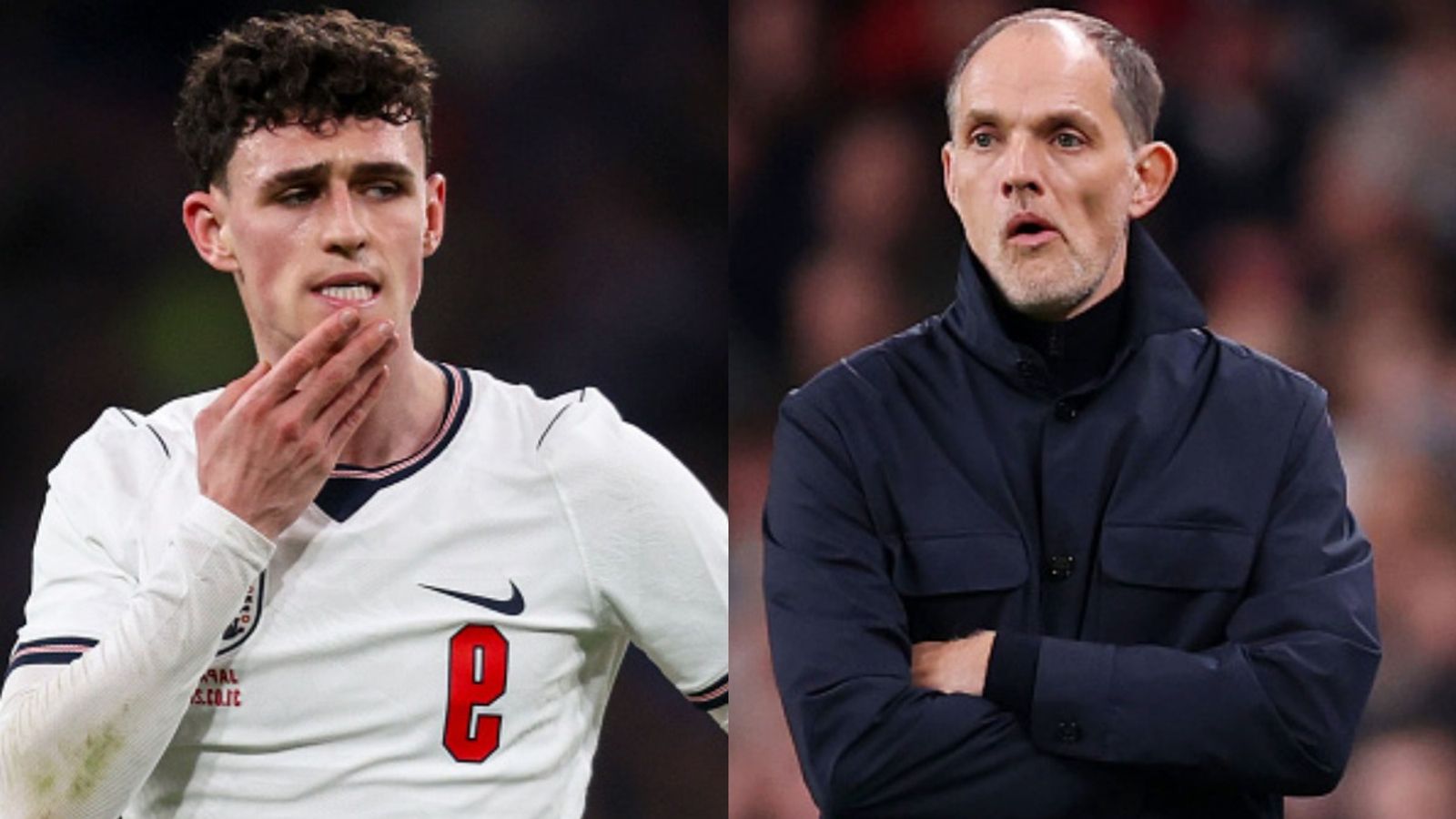 England boss Thomas Tuchel goes brutally honest on Phil Foden's World Cup selection Thomas Tuchel, Phil Foden in the frame (Images via Getty)