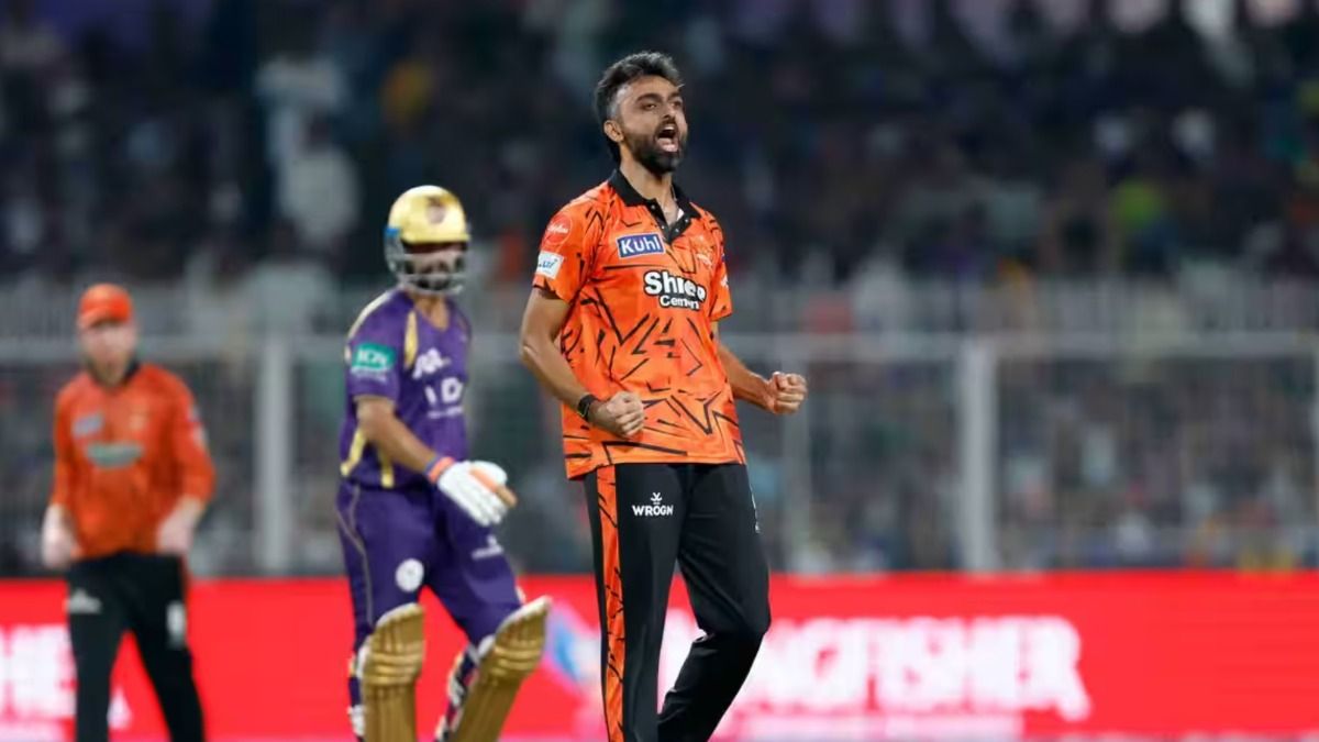 Jaydev Unadkat after taking a wicket during SRH vs KKR clash (BCCI/IPL)