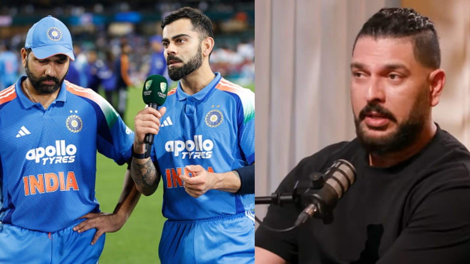 Exclusive: Yuvraj Singh explains why Rohit Sharma, Virat Kohli should feature in ODI World Cup 2027 Rohit Sharma and Virat Kohli along with Yuvraj Singh (Getty/SportsTak)