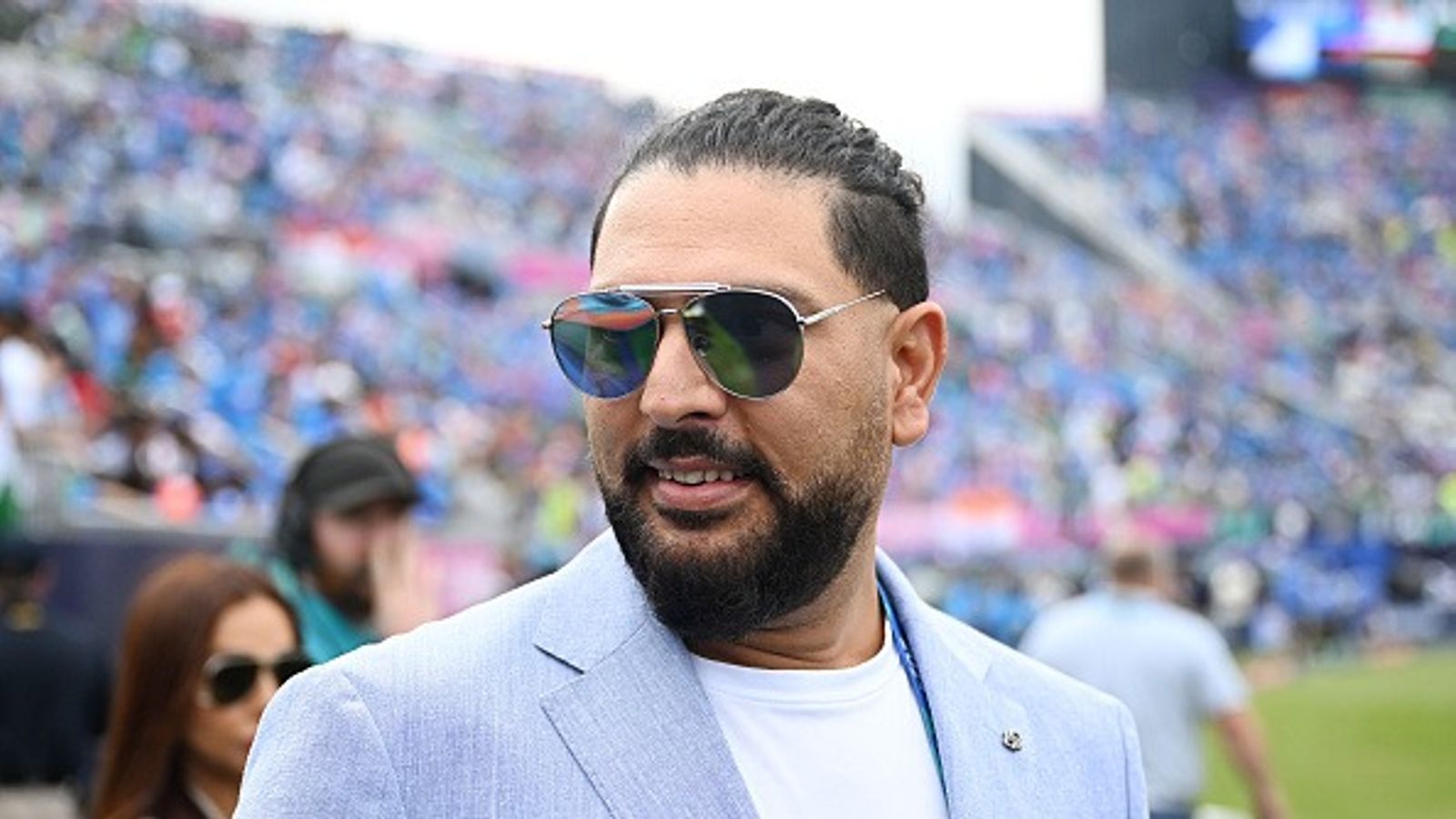 'Personal comments stayed with me': Yuvraj Singh explains reason for avoiding commentary Yuvraj Singh looks on during the ICC Men's T20 Cricket World Cup West Indies & USA 2024 match between India and Pakistan at Nassau County International Cricket Stadium on June 09, 2024 (Getty)