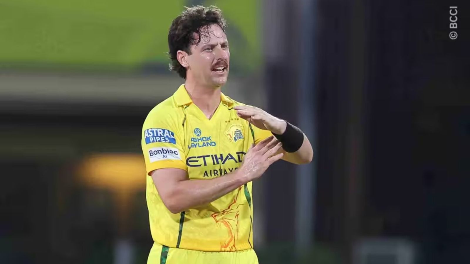 'They have to consistently score around 225-230': Sunil Gavaskar has no faith in CSK's bowling, labels it 'biggest concern' CSK's Matt Henry asks for a review during clash against PBKS in IPL 2026: (Source: BCCI)