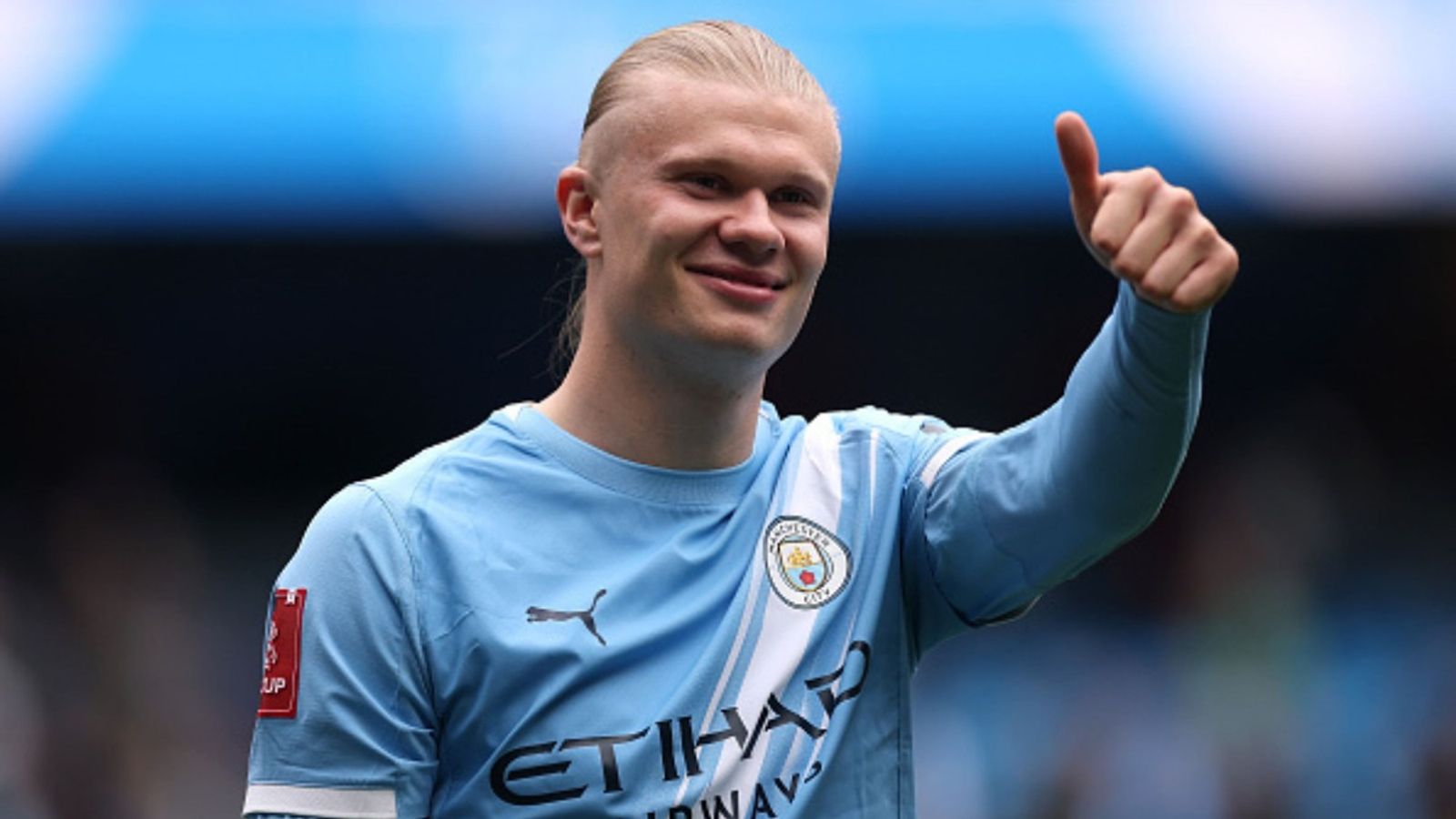 Erling Haaland's hat-trick powers Man City thrash Liverpool to reach FA Cup semifinal Erling Haaland in the frame (Image via Getty)