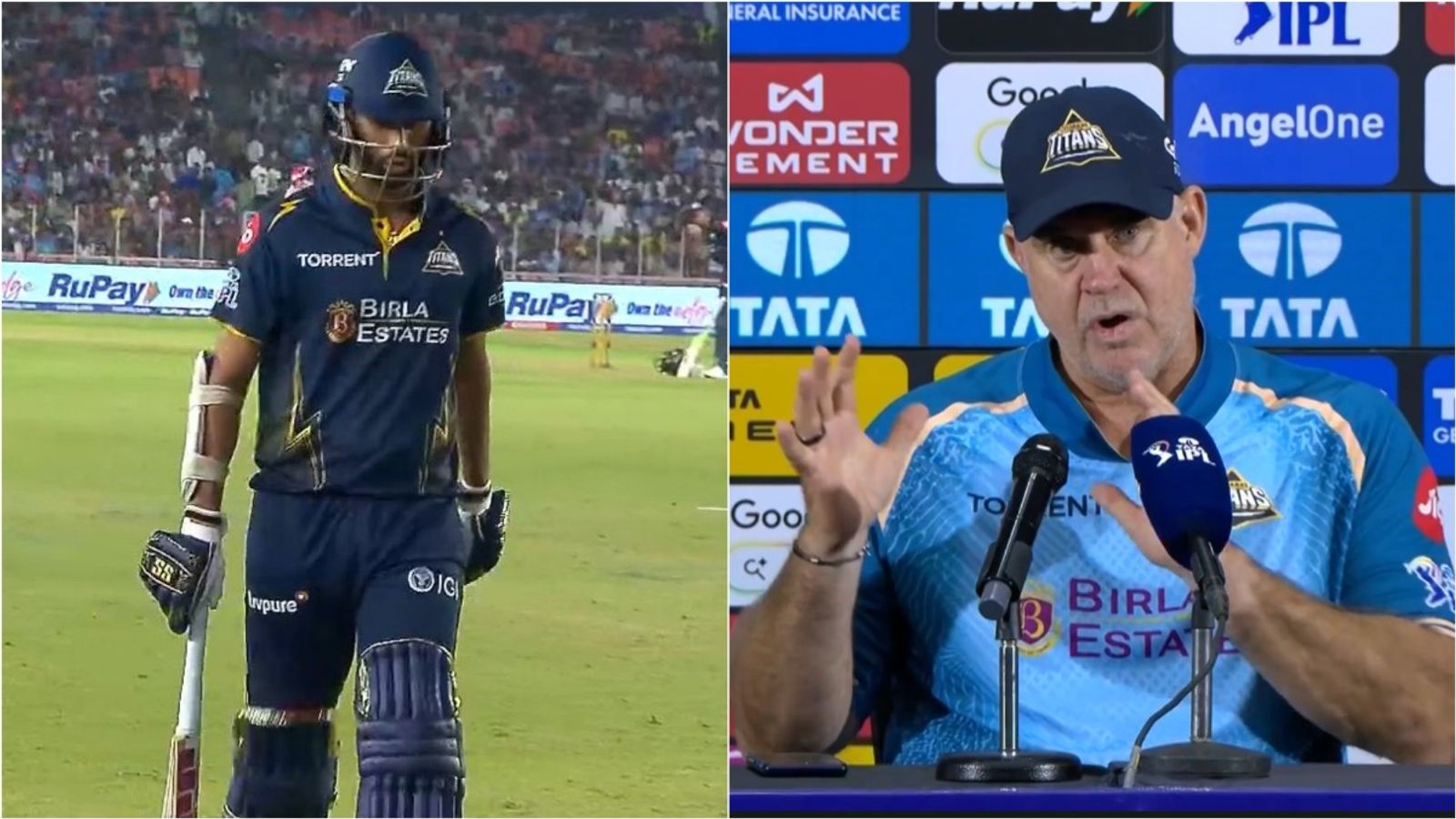 'That was maybe a choice that he can look at and...': GT batting coach Hayden criticises Sundar's shot selection Gujarat Titans' Washington Sundar walks back to the dugout after losing his wicket against Rajasthan Royals in IPL 2026 match; GT batting coach Matthew Hayden speaks at a press conference.