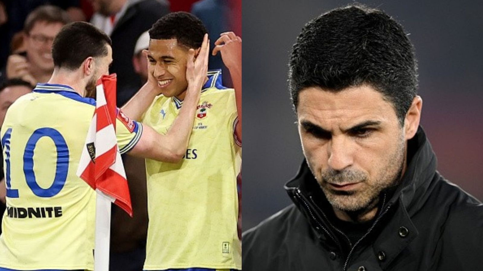 Southampton trolls Arsenal after eliminating Gunners from FA Cup: 'Enjoy your quadruple’ Southampton team, Mikel Arteta in the frame (Images via Getty)