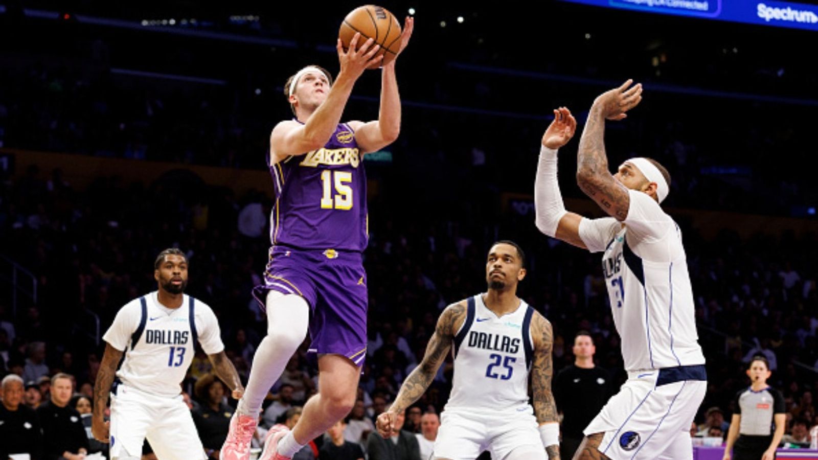 Lakers vs Mavericks schedule: Date, time, live stream, and more on NBA 2025-26 season (April 5) Lakers vs Mavericks in the frame (Image via Getty)