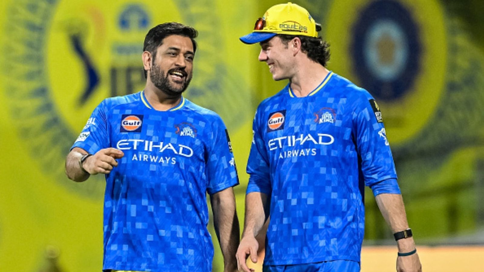 After 3 losses on trot, CSK schedule MS Dhoni's fitness test, Dewald Brevis's return expected too: Report CSK captain MS Dhoni (L) speaks with teammate Dewald Brevis as they arrive to warm up before the start of the IPL match against Punjab Kings at the MA Chidambaram Stadium in Chennai on April 30, 2025.