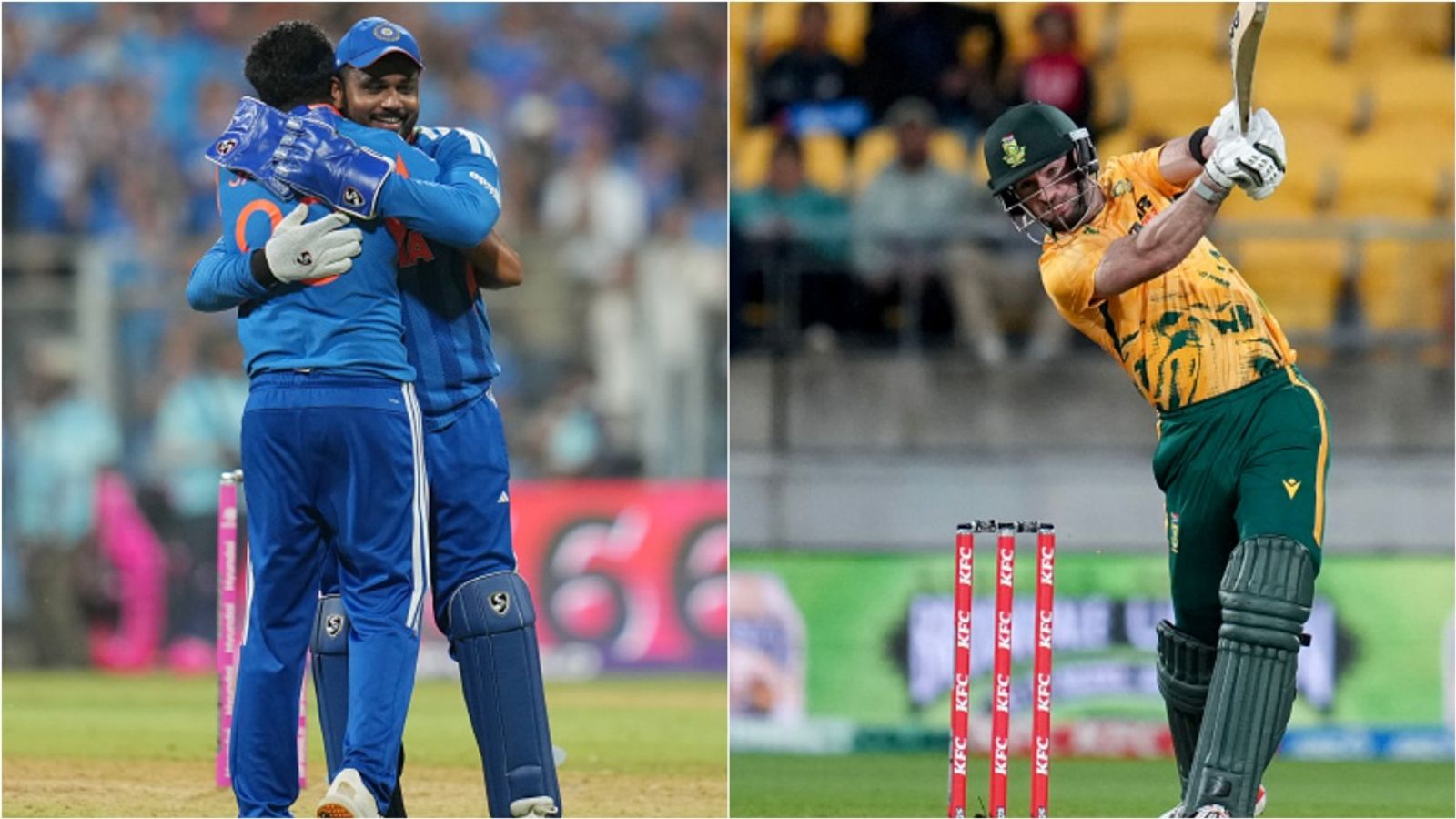India's T20 World Cup 2026-winning duo and South Africa's young wicketkeeper nominated for ICC Men's POTM India's Jasprit Bumrah and Sanju Samson celebrate T20 World Cup 2026 semifinal win over England; South Africa's Connor Esterhuizen plays a shot in T20I clash against New Zealand.