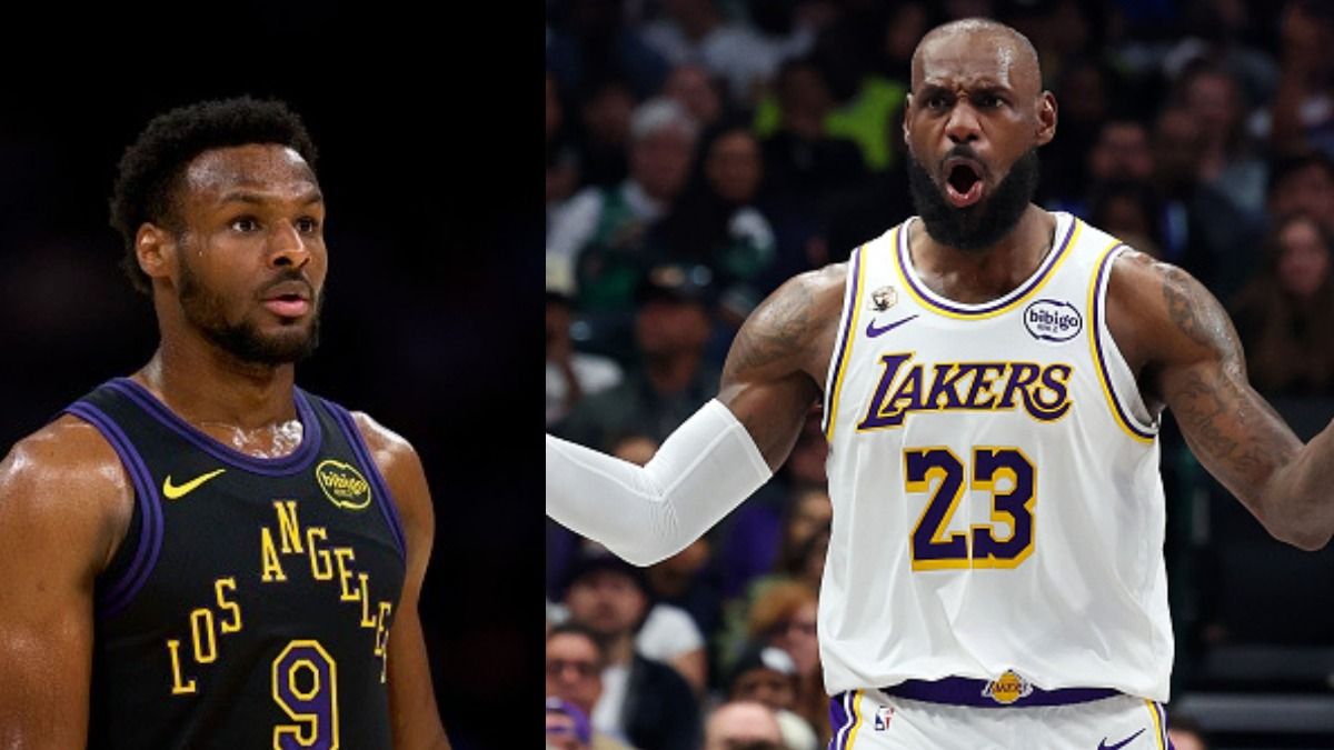Watch: LeBron James scolds son Bronny mid-game over missed pass in Lakers' loss to Mavericks SportsTak