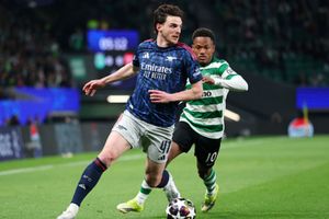 Arsenal secures narrow 1-0 lead over Sporting CP in Champions League quarter-final first leg SportsTak