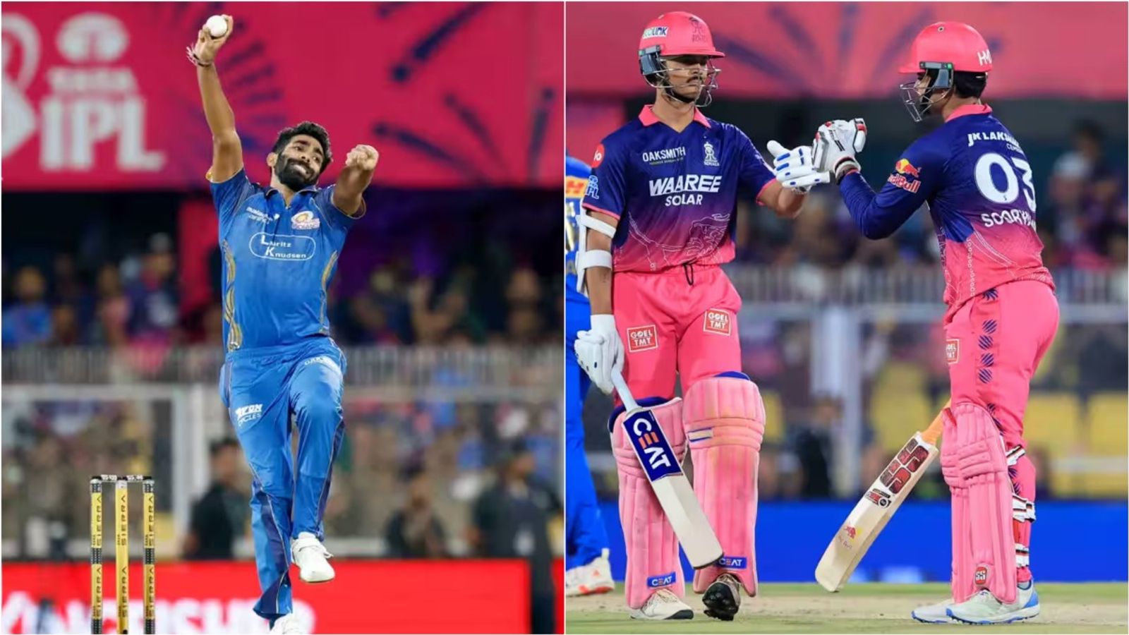 IPL 2026: Mumbai Indians coach reacts to Jasprit Bumrah's duel with Vaibhav Sooryavanshi, says 'probably missed his length by a little bit' Mumbai Indians' Jasprit Bumrah bowls during IPL 2026; Rajasthan Royals openers Yashasvi Jaiswal, Vaibhav Sooryavanshi during their clash against MI.