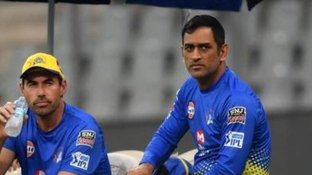 Mahendra Singh Dhoni and Stephen Fleming in the frame. Mahendra Singh Dhoni and Stephen Fleming in the frame.