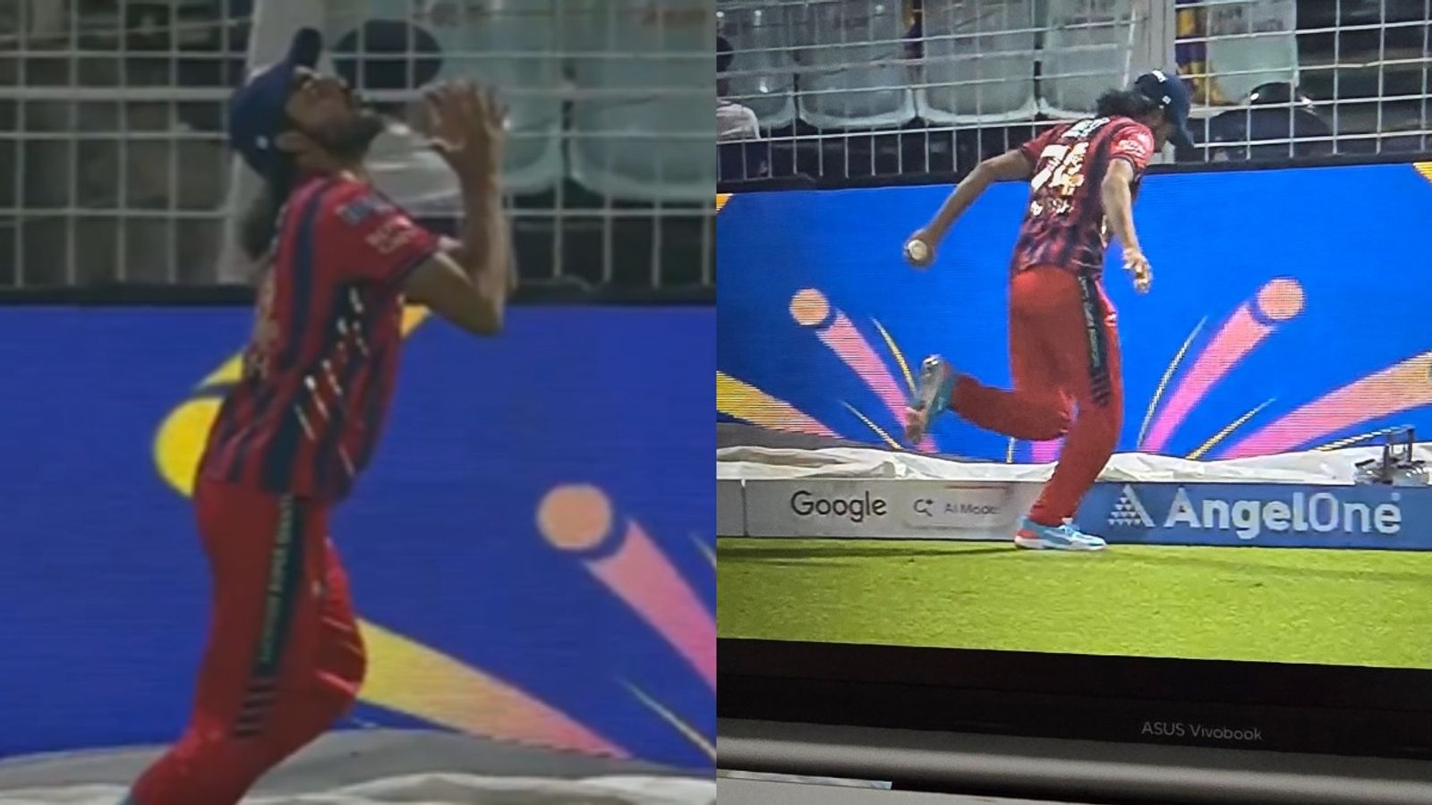Watch: Digvesh Rathi’s boundary catch triggers huge controversy during KKR vs LSG IPL 2026 clash Watch: Digvesh Rathi’s boundary catch triggers huge controversy during KKR vs LSG IPL 2026 clash. (Screenshot)