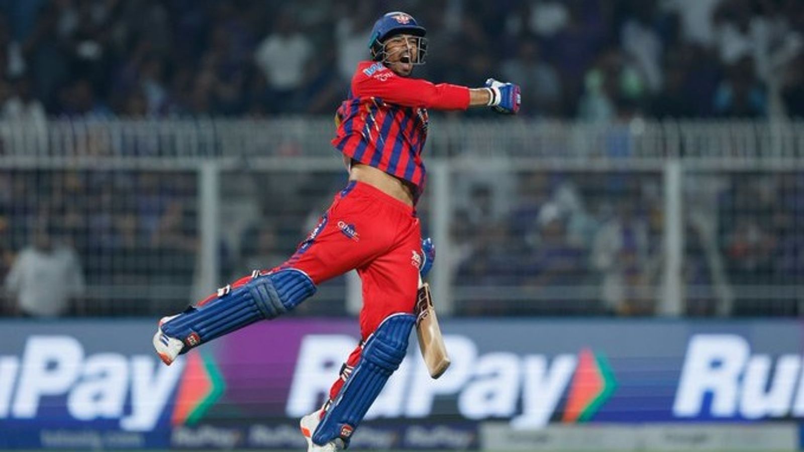 Mukul Choudhary bags sensational milestone after miraculous knock vs KKR, becomes only 2nd batter in IPL to... LSG's star batter Mukul Choudhary in this frame. (X)