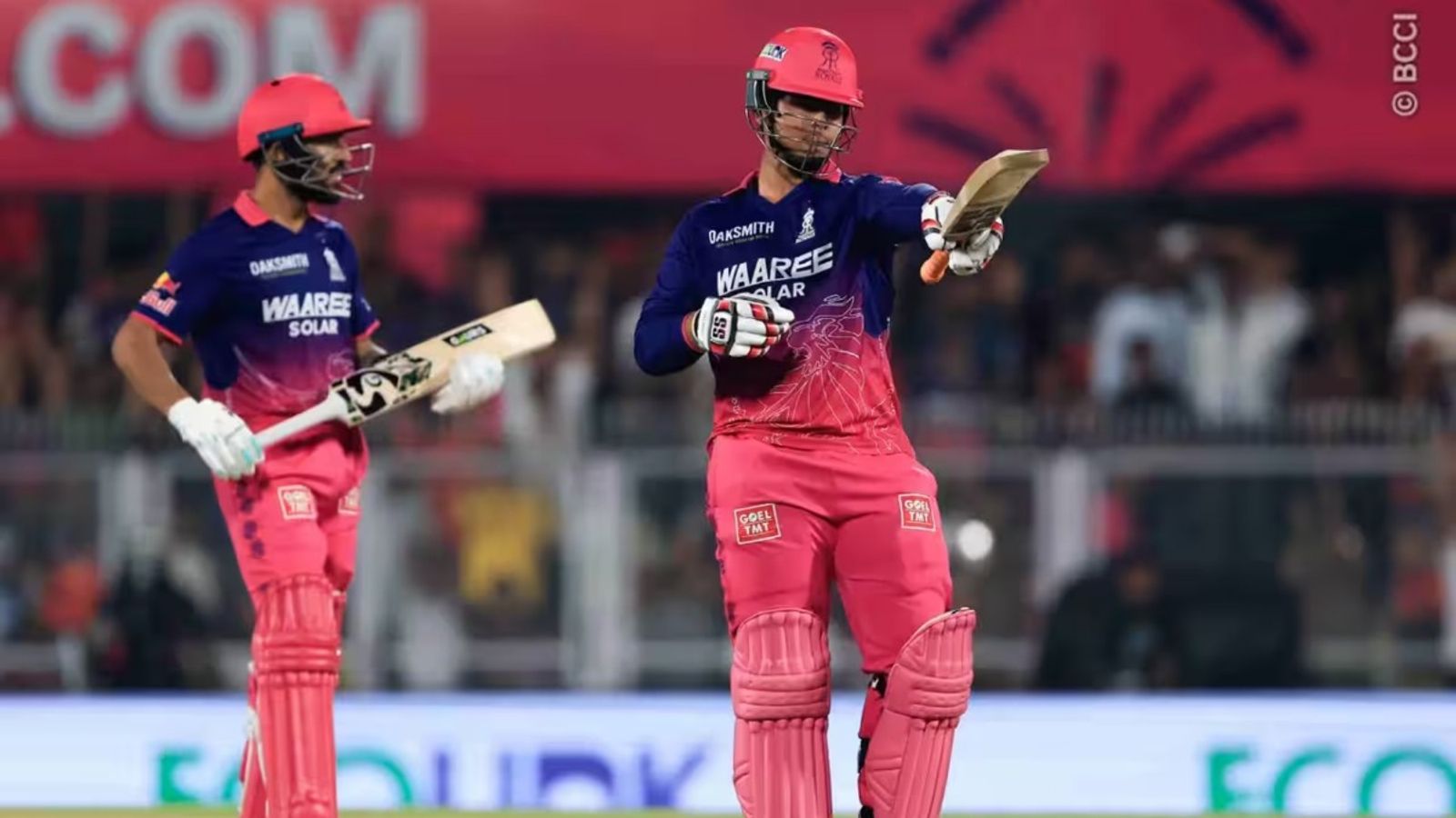 Fastest to 1,000 T20 runs: Can Vaibhav Sooryavanshi equal 2 Aussie batters' all-time record? Rajasthan Royals' Vaibhav Sooryavanshi celebrates his half-century against Royal Challengers Bengaluru while teammate Dhruv Jurel celebrates.