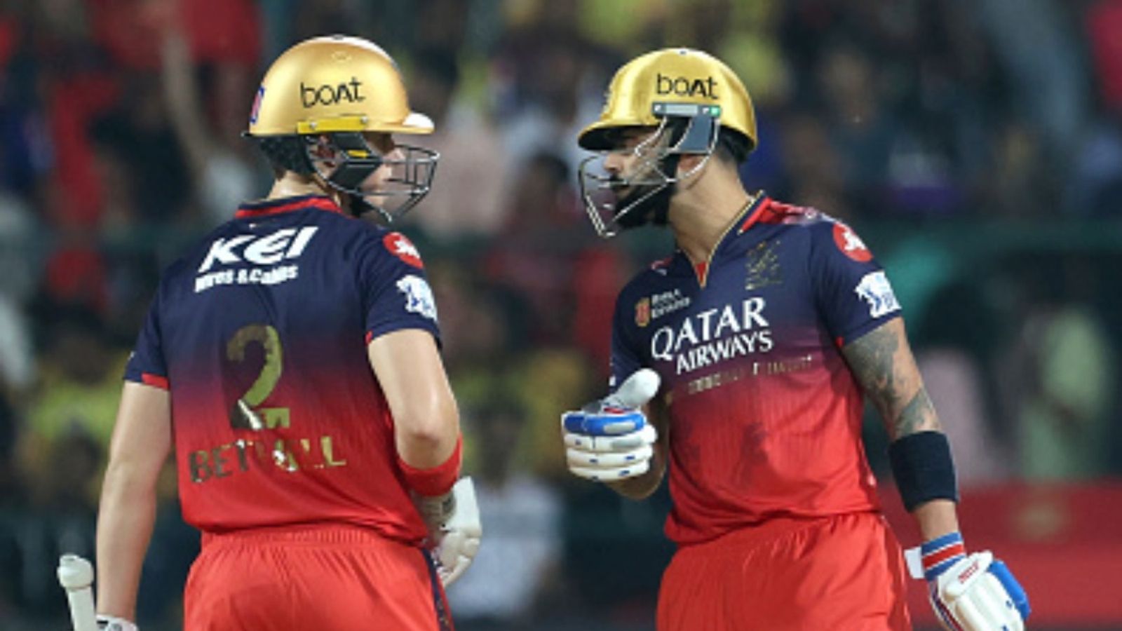 Why Bethell hasn’t got a chance despite Salt’s struggle for form? RCB’s Bhuvneshwar explains Virat Kohli and Jacob Bethell of RCB interact during the 2025 IPL match against CSK at M Chinnaswamy Stadium on May 3, 2025, in Bengaluru, India.