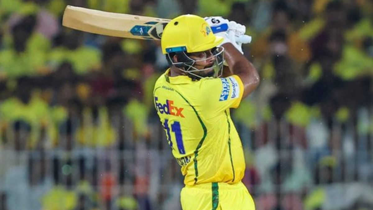 CSK's star batter Sanju Samson in this frame. (X)