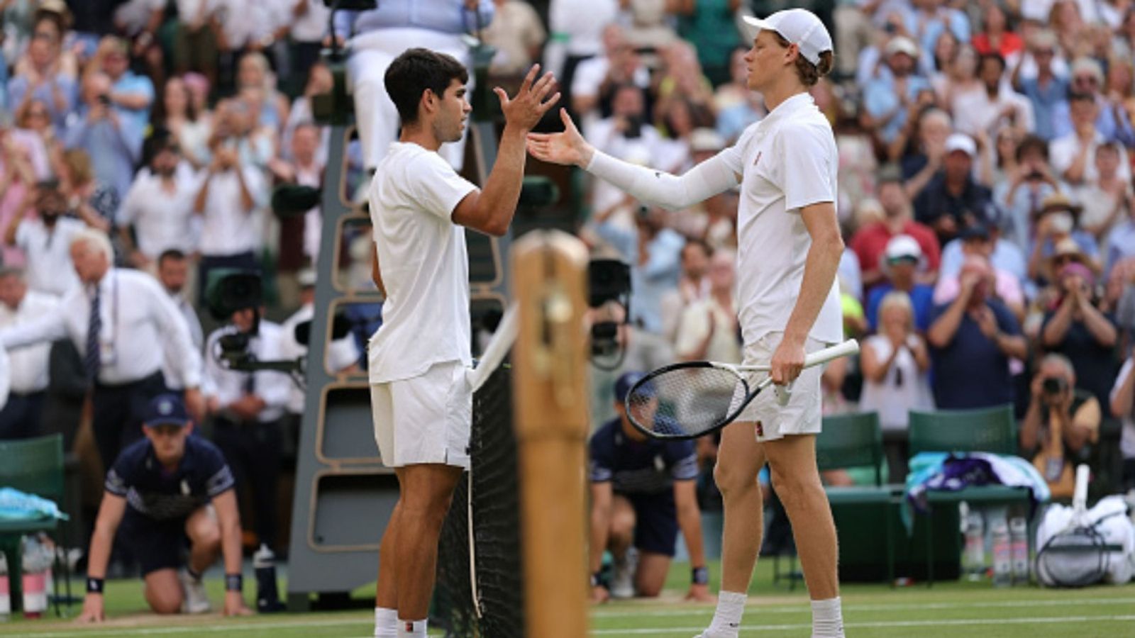 How to watch Monte Carlo Masters final between Carlos Alcaraz and Jannik Sinner in UK, USA, India? Carlos Alcaraz vs Jannik Sinner in the frame (Image via Getty)