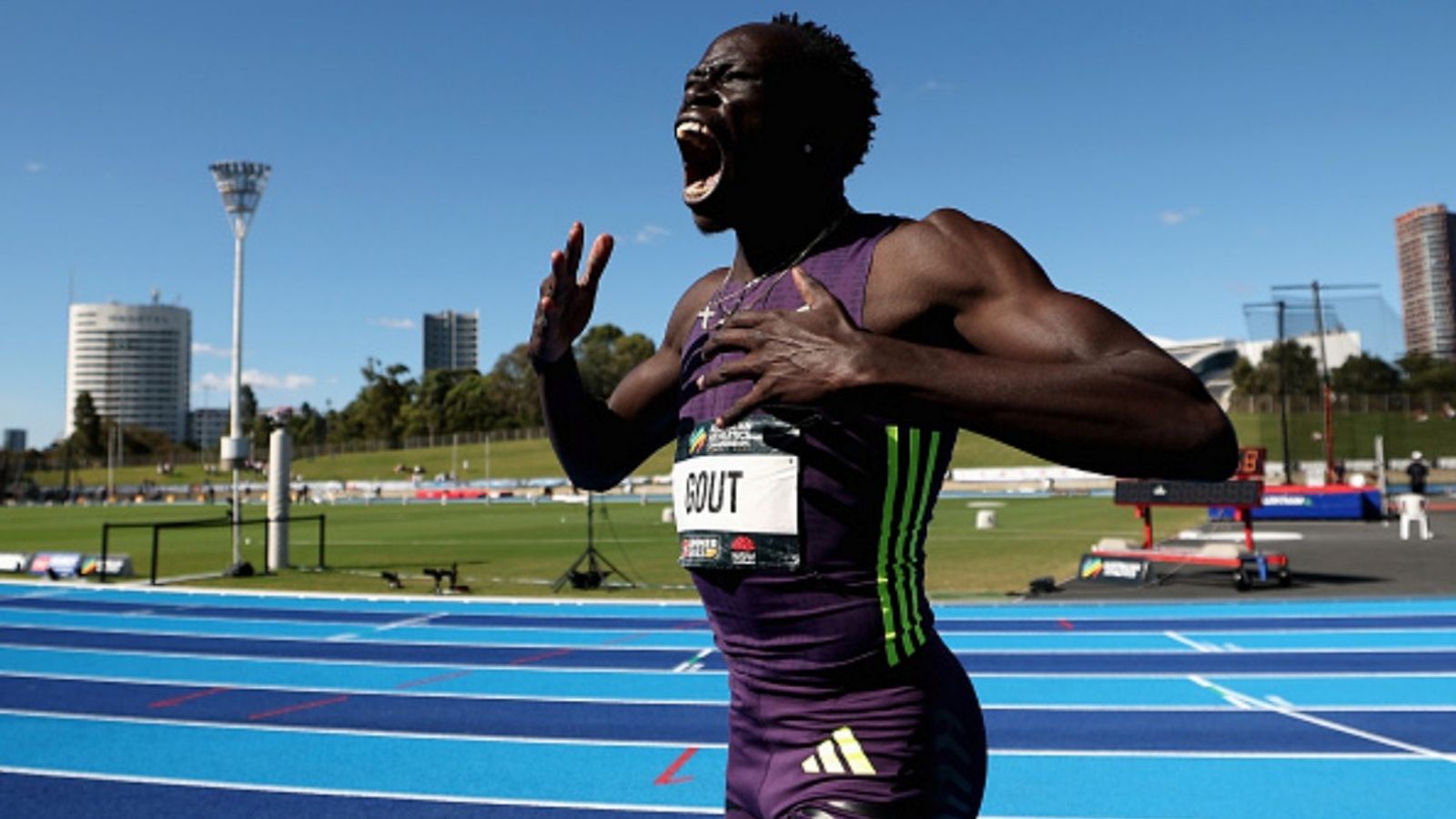 18-year-old Gout Gout surpasses Usain Bolt’s U20 record with his fastest 200m sprint at 19.67 seconds Gout Gout of Queensland celebrates after breaking the World Junior Record and Australian Record and a PB to win the Men's 200m final in 19.67 seconds during the 2026 Australian Athletics Championships at Sydney Olympic Park Athletic Centre.