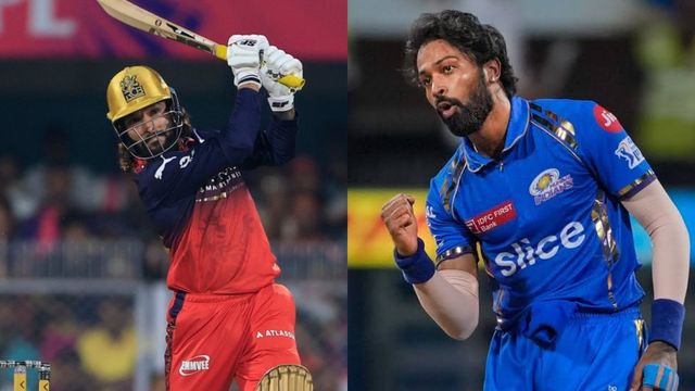 IPL 2026: MI elect to bowl against RCB with two big changes, know playing XIs here RCB captain Rajat Patidar (L) and MI skipper Hardik Pandya in frame. (X)