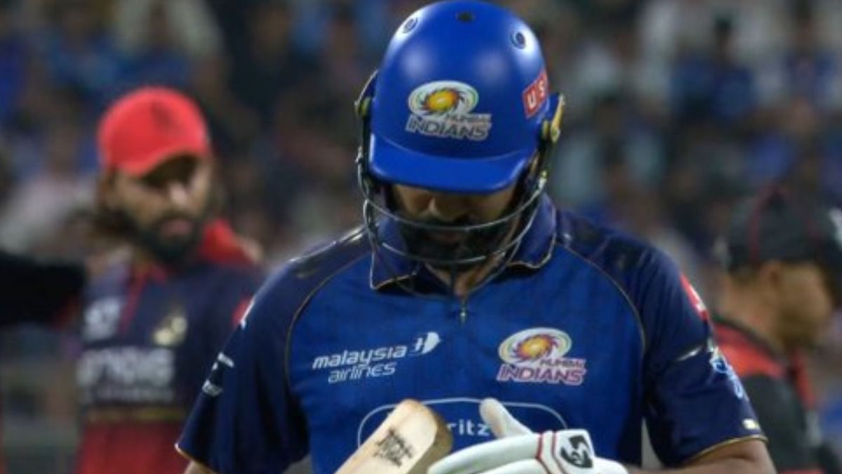 Former MI captain Rohit Sharma in this frame. (Screenshot)