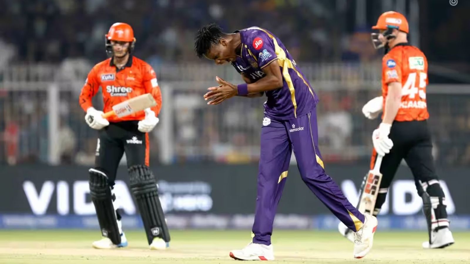 PCB hands KKR's Blessing Muzarabani 2-year ban after Zimbabwe pacer ditched Islamabad United KKR's Blessing Muzarabani celebrates after dismissing Sunrisers Hyderabad's Abhishek Sharma in IPL 2026 clash on April 2.