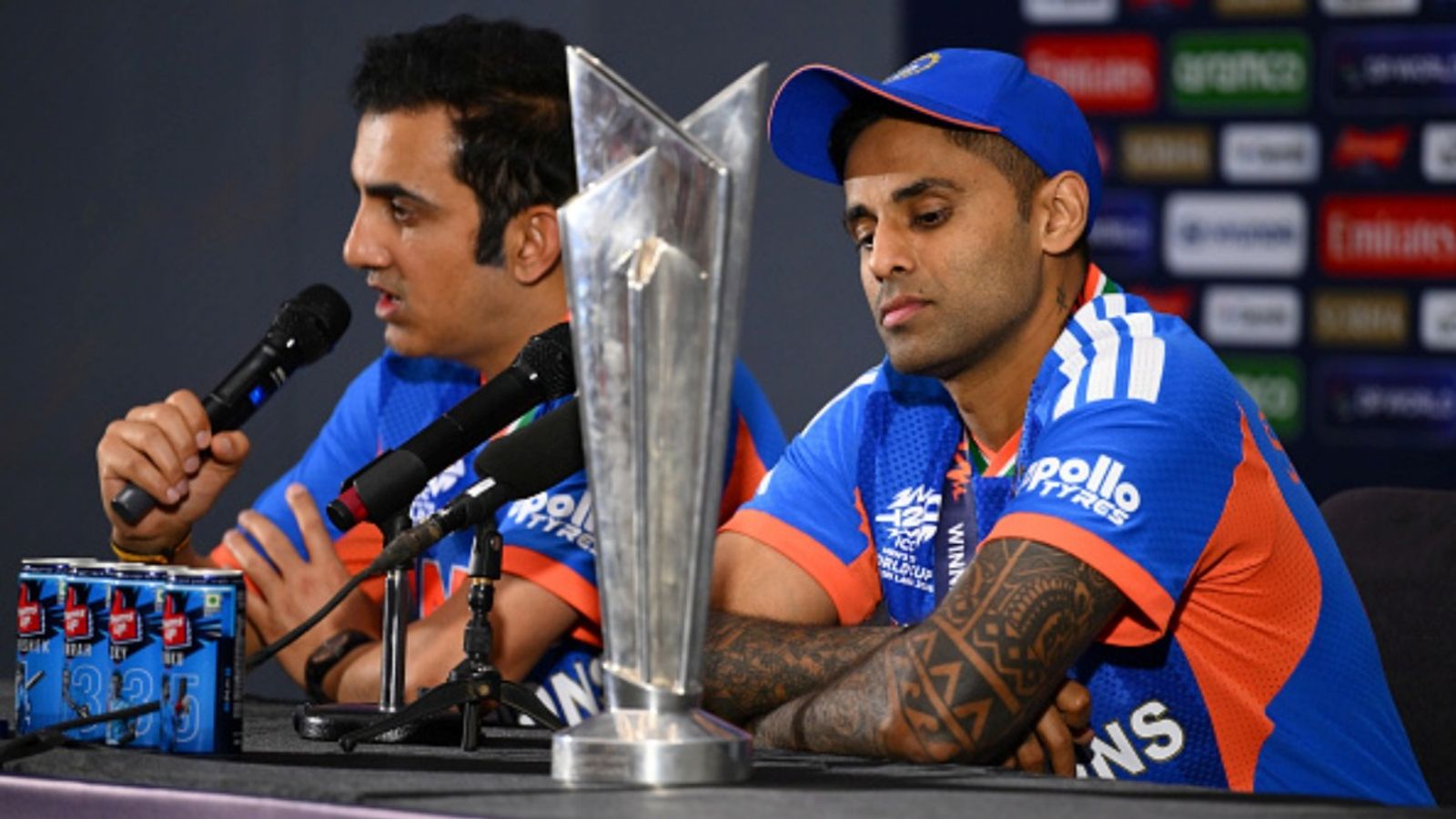 Suryakumar Yadav's T20I captaincy future to be discussed post England T20Is based on performance as batter: Report Gautam Gambhir, head coach of India and skipper Suryakumar Yadav during a press conference after the ICC Men's T20 World Cup 2026 Final against New Zealand at Narendra Modi Stadium on March 08, 2026 in Ahmedabad, India.