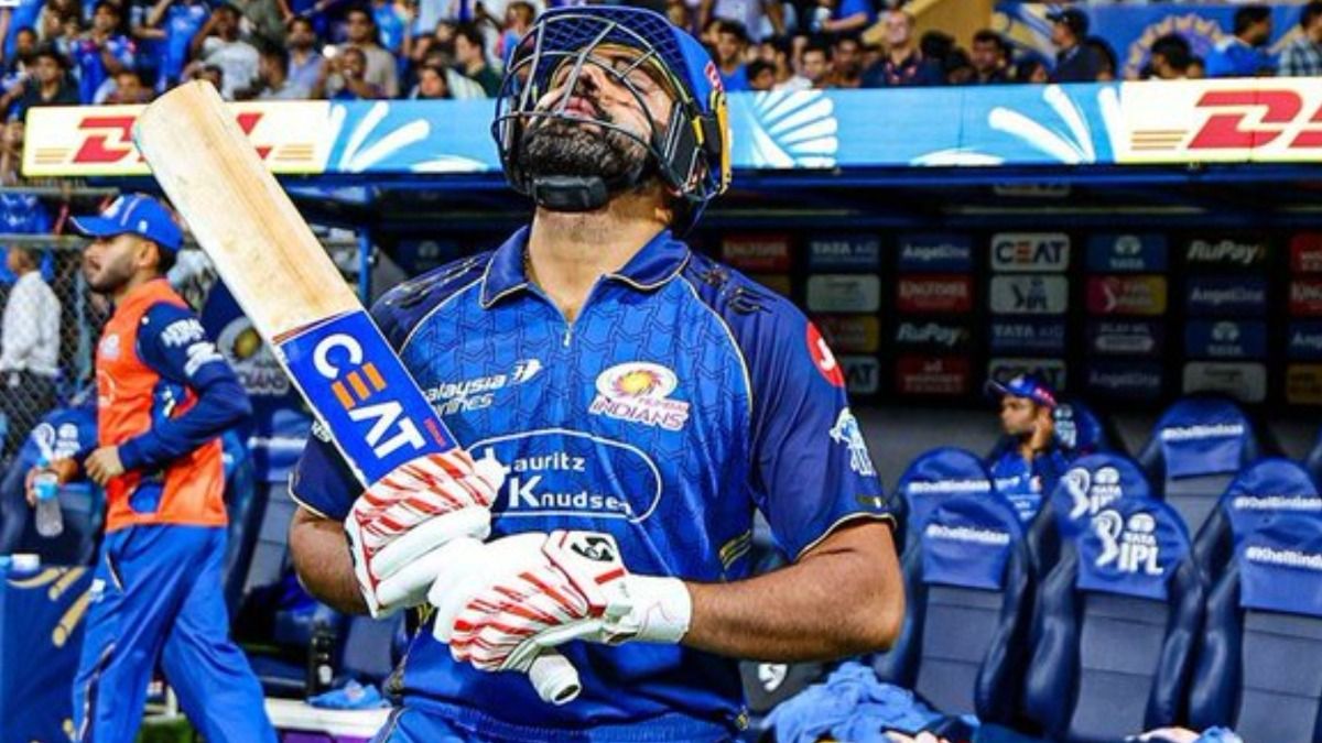 Former MI captain Rohit Sharma in frame. (X) Former MI captain Rohit Sharma in frame. (X)
