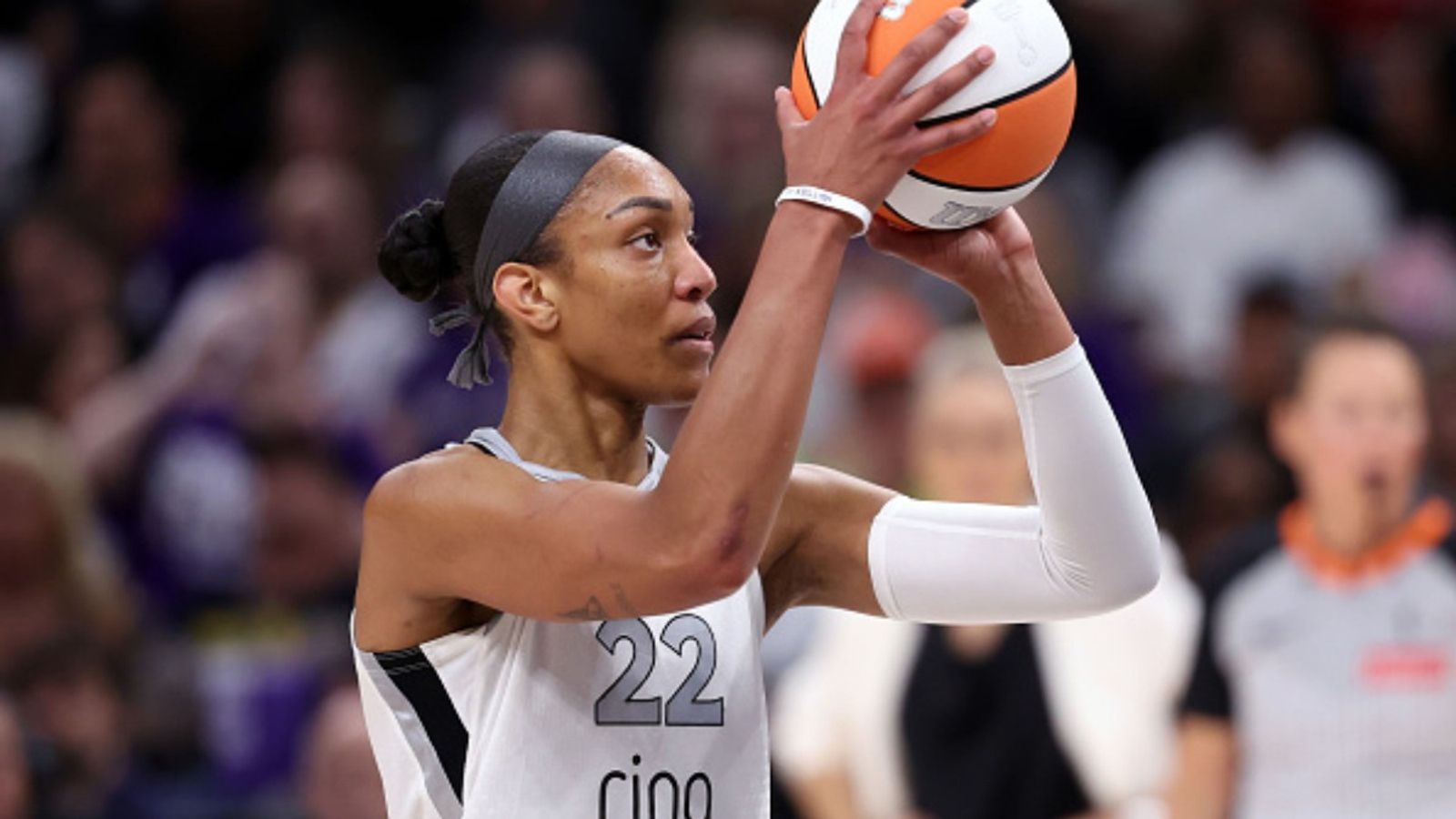 A’ja Wilson signs record supermax contract to stay with Las Vegas Aces; all about biggest deal in WNBA history A’ja Wilson in the frame (Image via Getty)