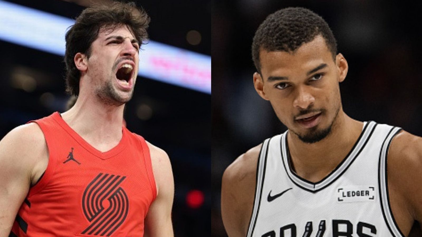 Spurs to face Trail Blazers in Western Conference first-round NBA Playoff series Deni Avdija, Victor Wembanyama in the frame (Images via Getty)