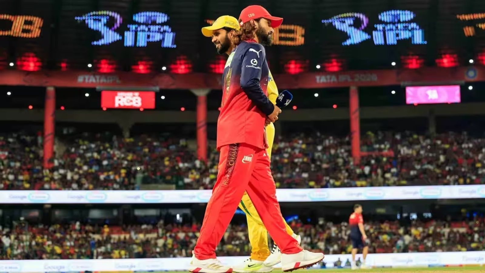 CSK complain to BCCI over 'Dosa idli' song and DJ's alleged insulting remarks at RCB's homeground CSK and RCB captains Ruturaj Gaikwad and Rajat Patidar at the coin toss in IPL 2026 clash at M Chinnaswamy Stadium, Bengaluru on April 5.