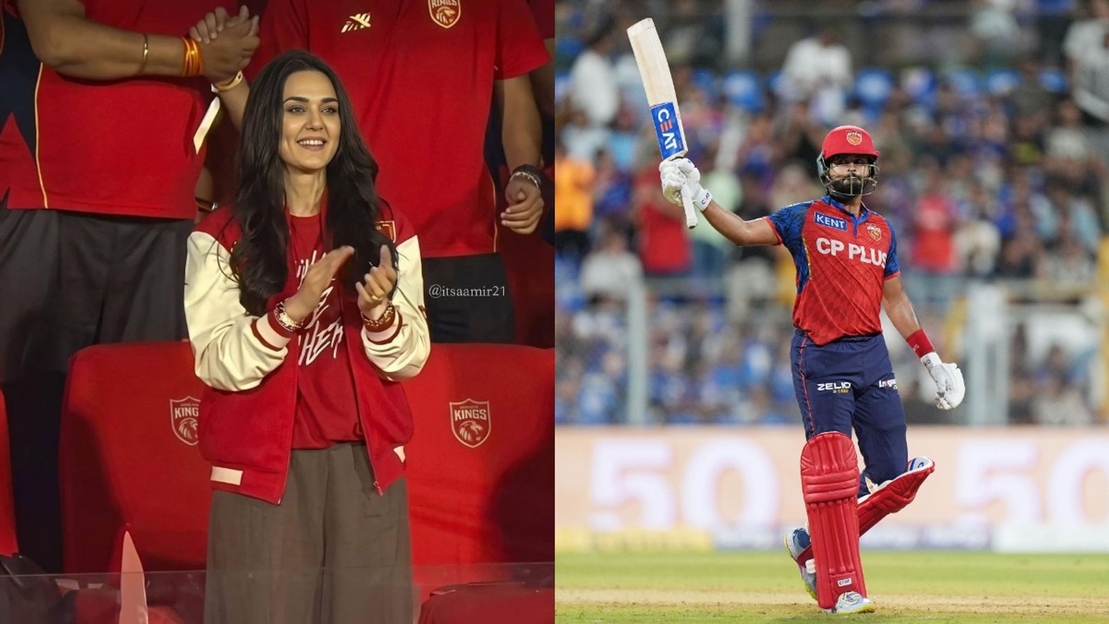 IPL 2026: Preity Zinta applauds PBKS after thumping win over MI, says 'I’m grinning ear to ear' PBKS co-owner Preity Zinta and skipper Shreyas Iyer in the frame (X).