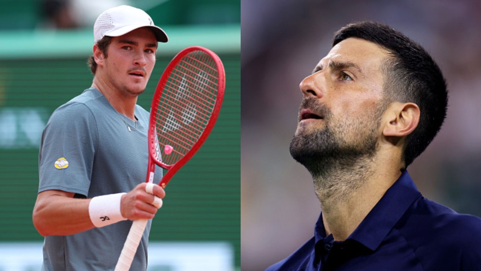 Joao Fonseca secures historic first at Madrid Open after Novak Djokovic withdrawal Joao Fonseca and Novak Djokovic in the frame (via Getty)