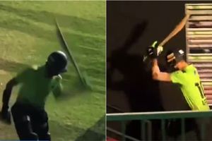 Shaheen Afridi abuses his bat multiple times after losing wicket to Usman Tariq; video goes viral SportsTak
