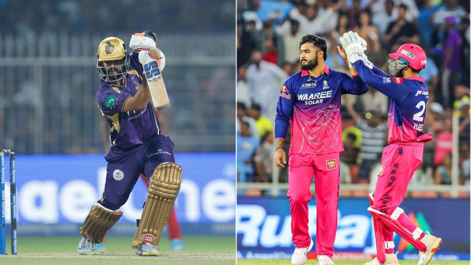 IPL 2026: RR opt to bat against KKR, know playing XIs Ajinkya Rahane and Riyan Parag in this frame (X).