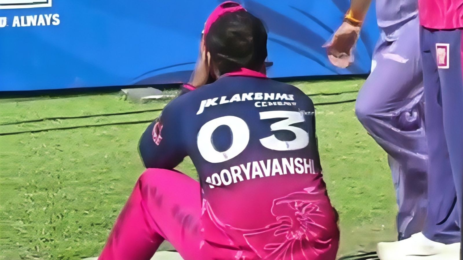 WATCH: Gutted Vaibhav Sooryavanshi breaks down in tears after RR's painful loss, consoled by KKR coach Vaibhav Sooryavanshi in this frame (X).