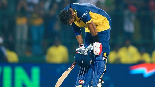 Sri Lanka's all-rounder Dasun Shanaka in this frame. (Getty)