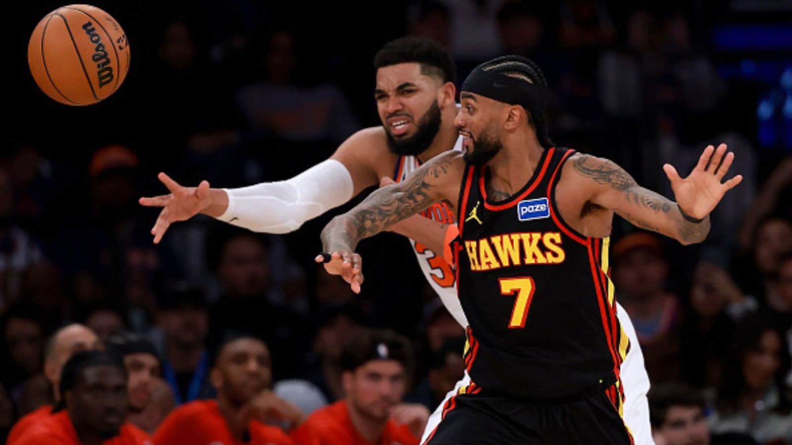 Knicks vs Hawks NBA Playoffs Game 2 schedule: Date, time, live stream, and more Knicks vs Hawks in the frame (Image via Getty)