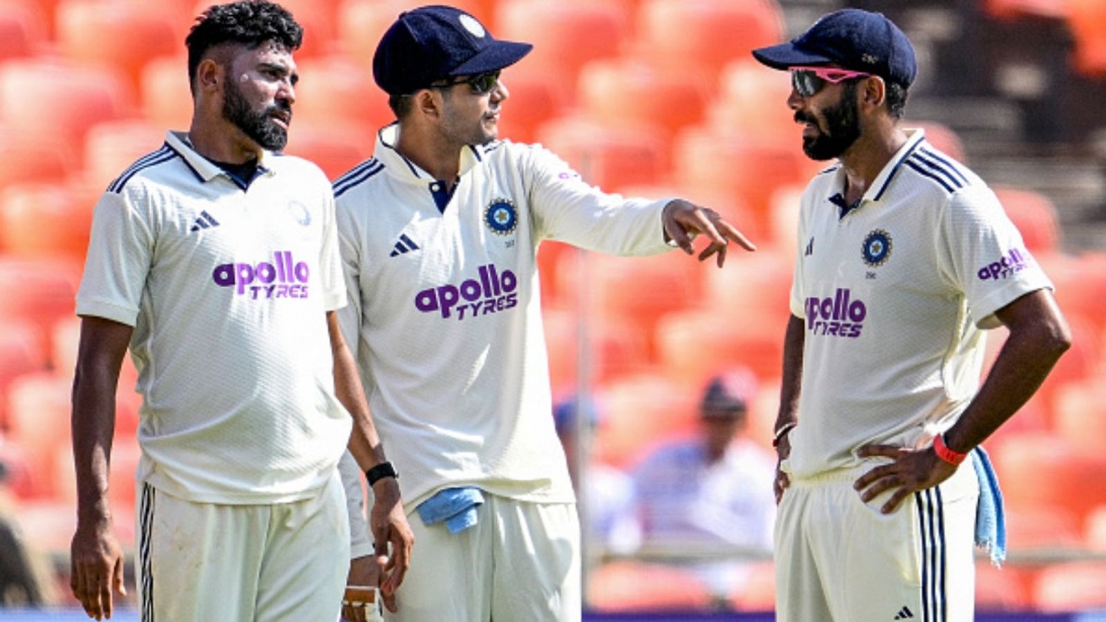 Gill, Bumrah & other all-format players may be rested for one-off Afghanistan Test, availability depends on IPL 2026 fixtures: Report India's Mohammed Siraj (L), captain Shubman Gill (C) and Jasprit Bumrah speak during the third day of the first Test against West Indies at the Narendra Modi Stadium in Ahmedabad on October 4, 2025.