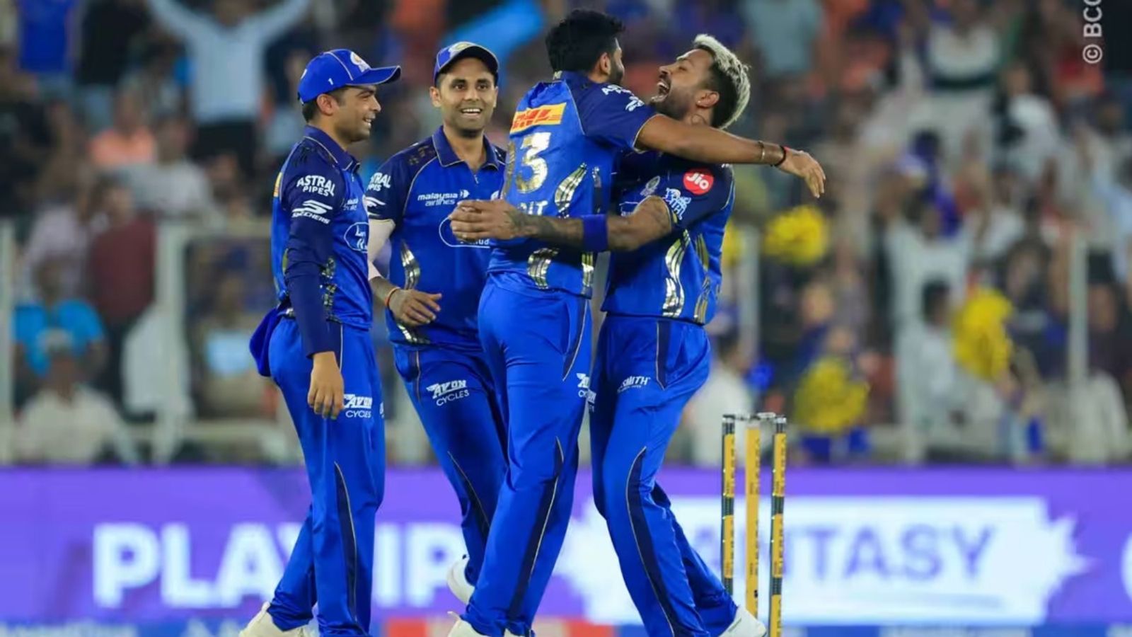 ‘I don’t think it’s a Hardik Pandya problem’: MI skipper breaks silence on criticism around Jasprit Bumrah not bowling 1st over of innings Mumbai Indians' Jasprit Bumrah celebrates with captain Hardik Pandya after taking the wicket of Gujarat Titans' Sai Sudharsan. (Source: BCCI)