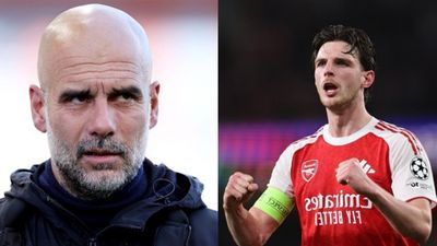 Pep Guardiola responds to Declan Rice's antics after Man City defeated Arsenal amid Premier League title race Guardiola responds to Declan Rice's antics after Man City defeated Arsenal amid Premier League title race