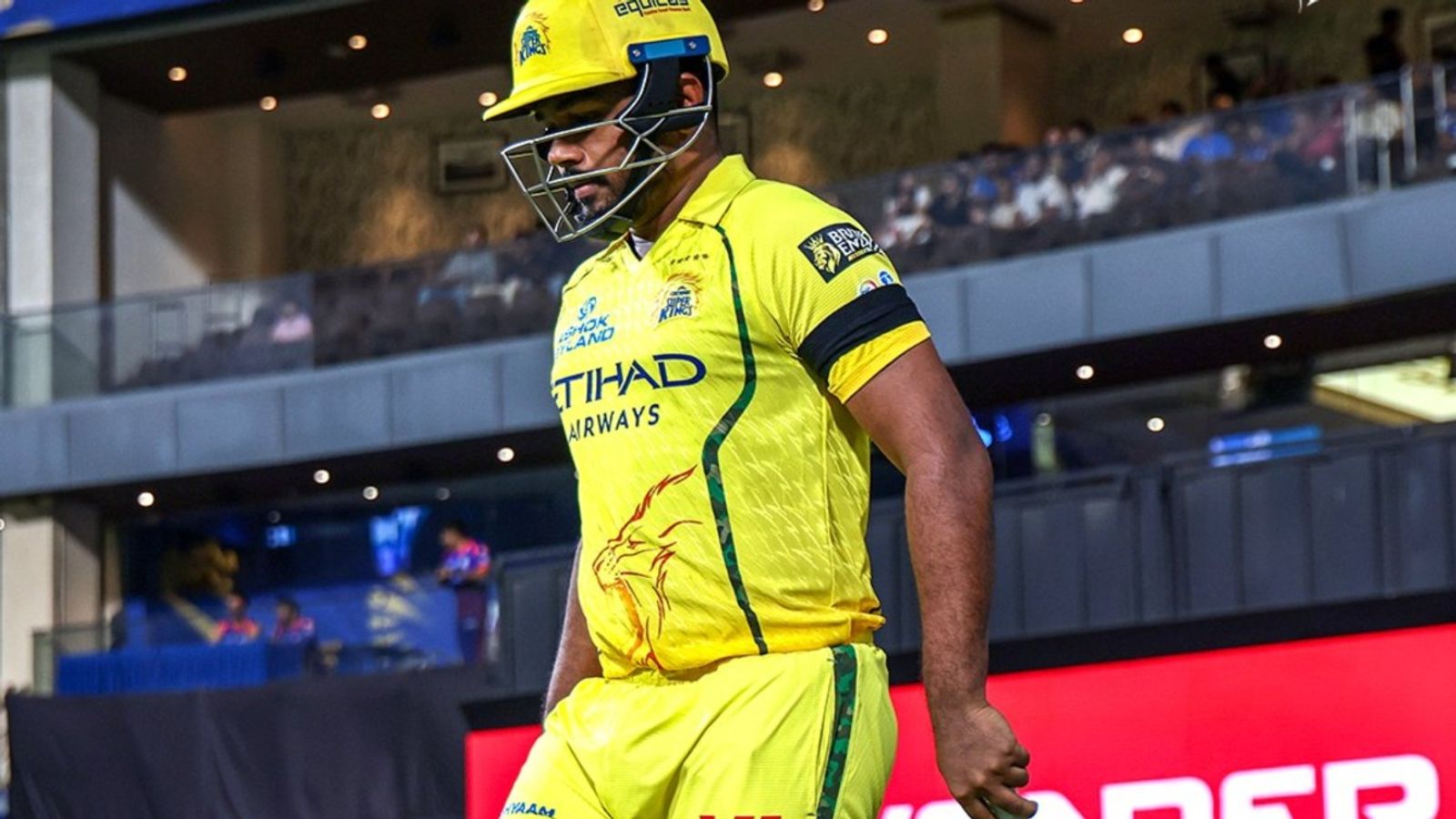 Why CSK players are wearing black armbands vs MI? Here's all you need to know Sanju Samson in this frame (X).