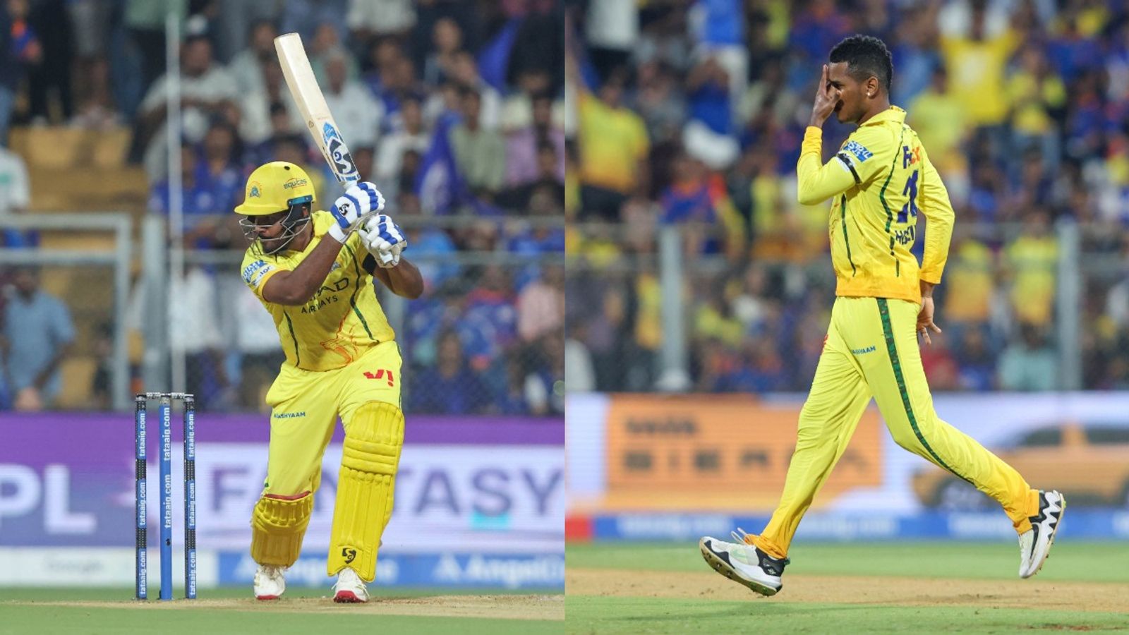 IPL 2026: Samson's ton, Hosein's 4-fer bully MI by as CSK register 103-run triumph, rocket to 5th spot in standings CSK's Sanju Samson (L) and Akeal Hosein in frame. (X)