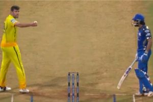 WATCH: Heated moment at Wankhede as Tilak Varma and Jamie Overton engage in a fiery spat SportsTak
