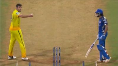 WATCH: Heated moment at Wankhede as Tilak Varma and Jamie Overton engage in a fiery spat SportsTak